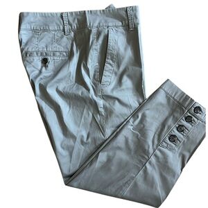 ANN TAYLOR SZ 0 CHINO GRAY COTTON CAPRIS